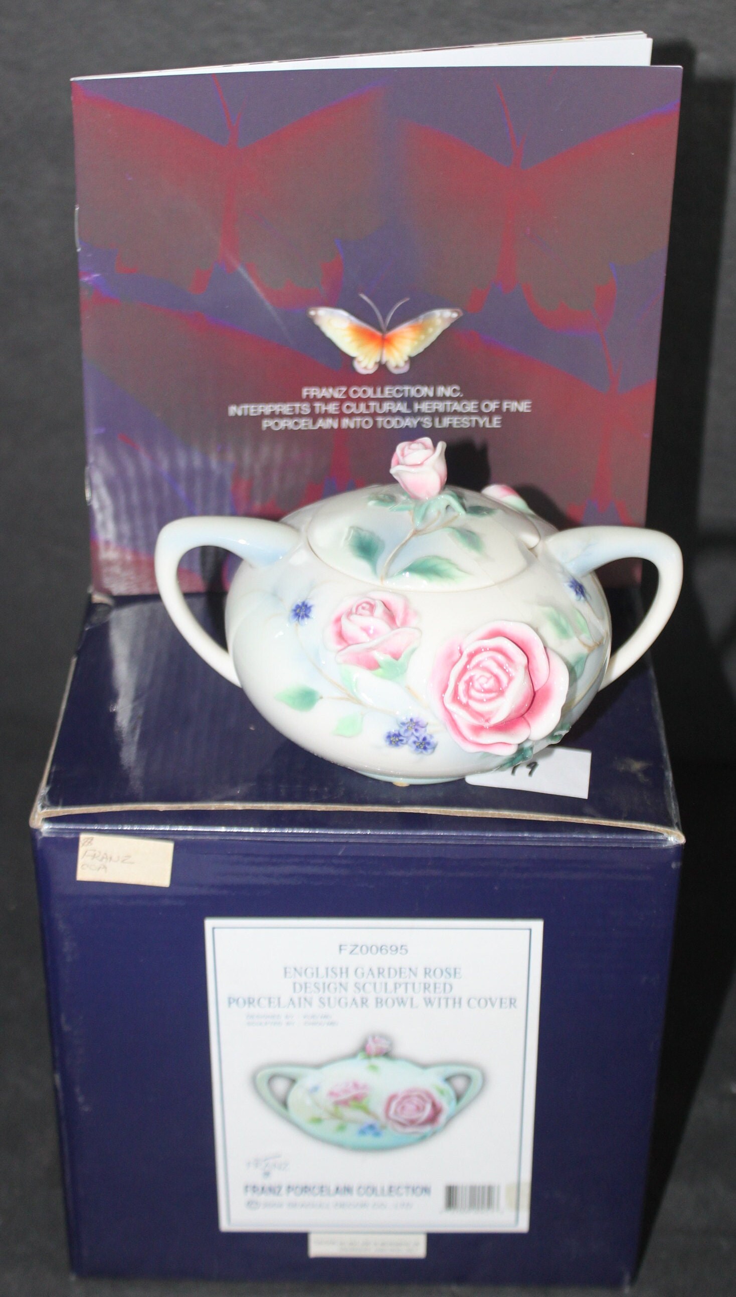 Franz Porcelain Dragonfly Sugar Jar FZ00119 | eBay