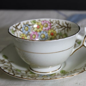 Delphine Theekop en Schotel | Delicate bloementheekopje, Engels theekopje, fijn China theekopje, vintage theekopje, mooi theekopje Schitterende GRATIS VERZENDING