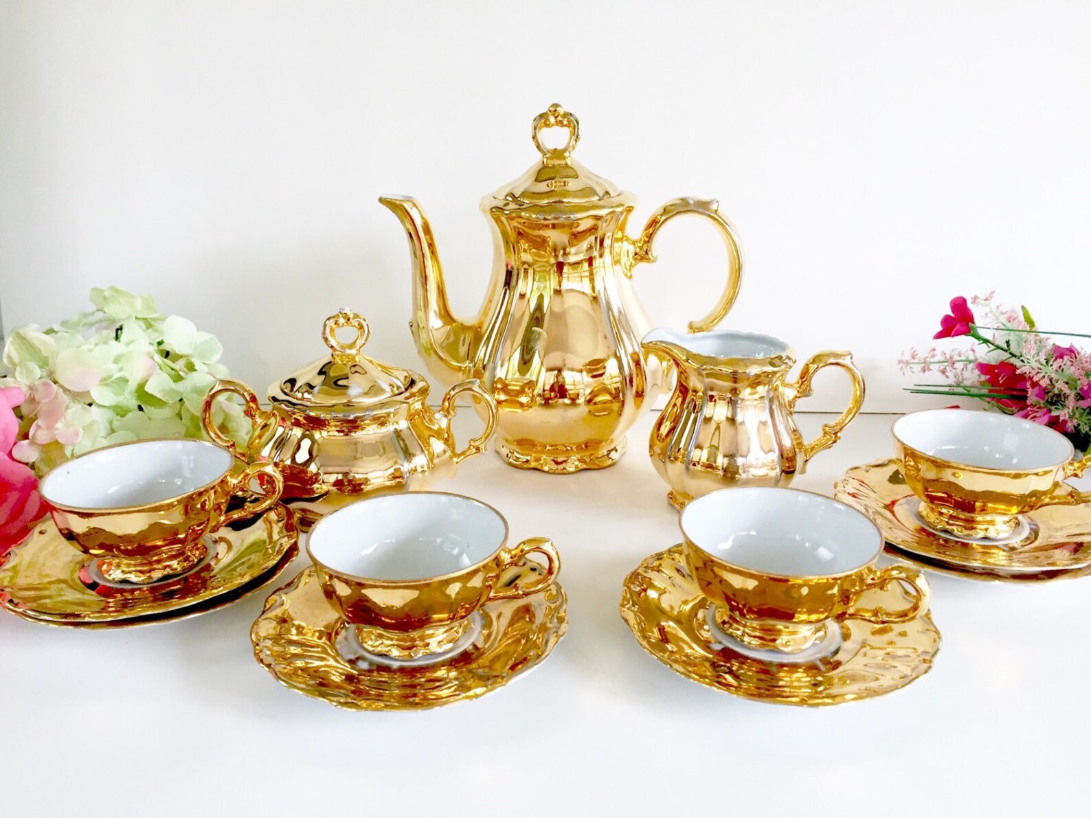 Bareuther Bavaria Demitasse Tea Set Bavaria Germany Gold Etsy
