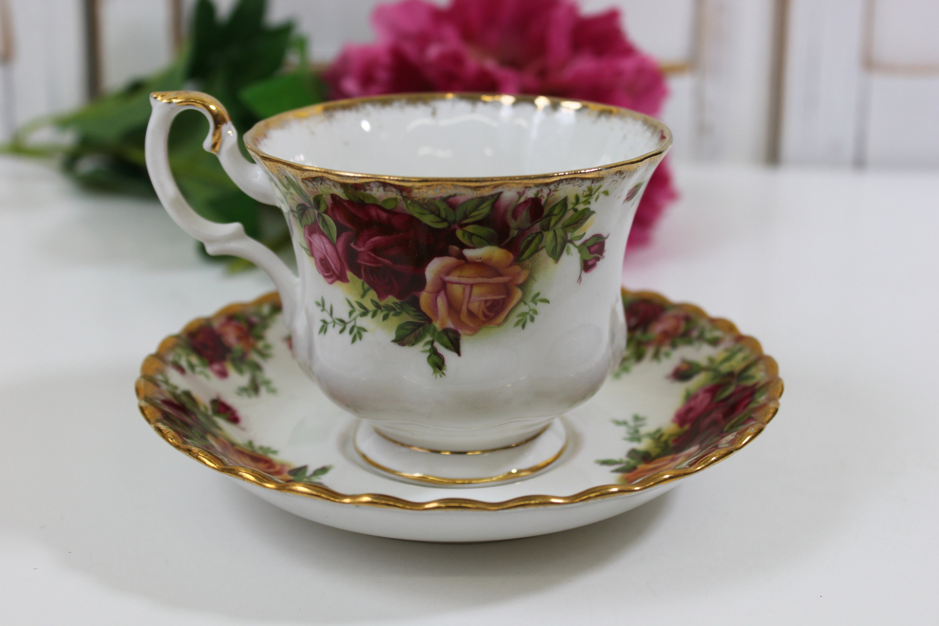Royal Albert Old Country Roses Teacup & Saucer Original 1962 Etsy