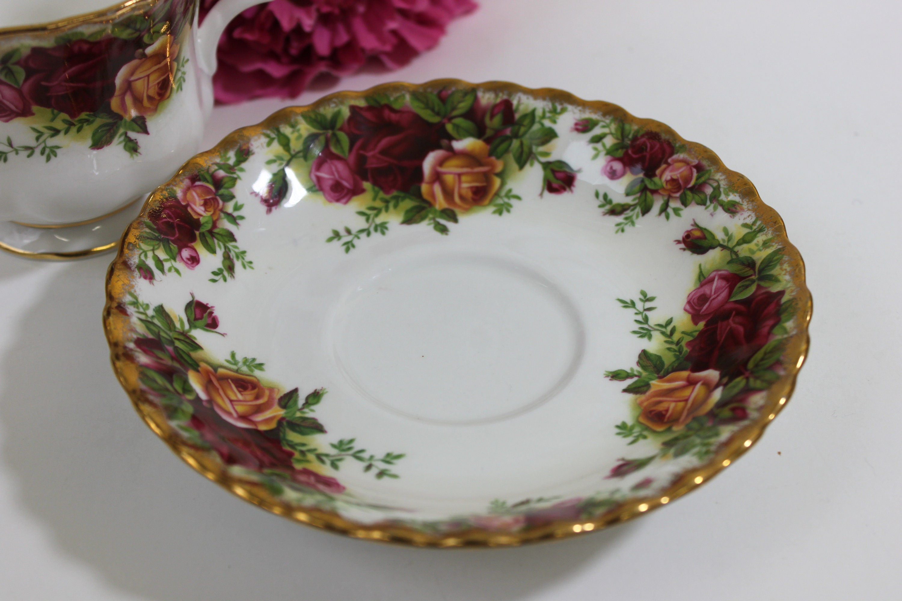 Royal Albert Old Country Roses Teacup & Saucer Original 1962 Etsy