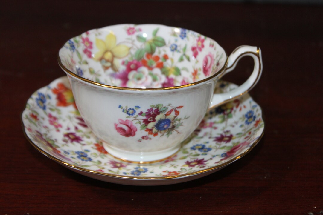 Vintage Hammersley & Co Teacup Floral Teacup. English Teacup, Tea Party Teacup, Pretty Teacup