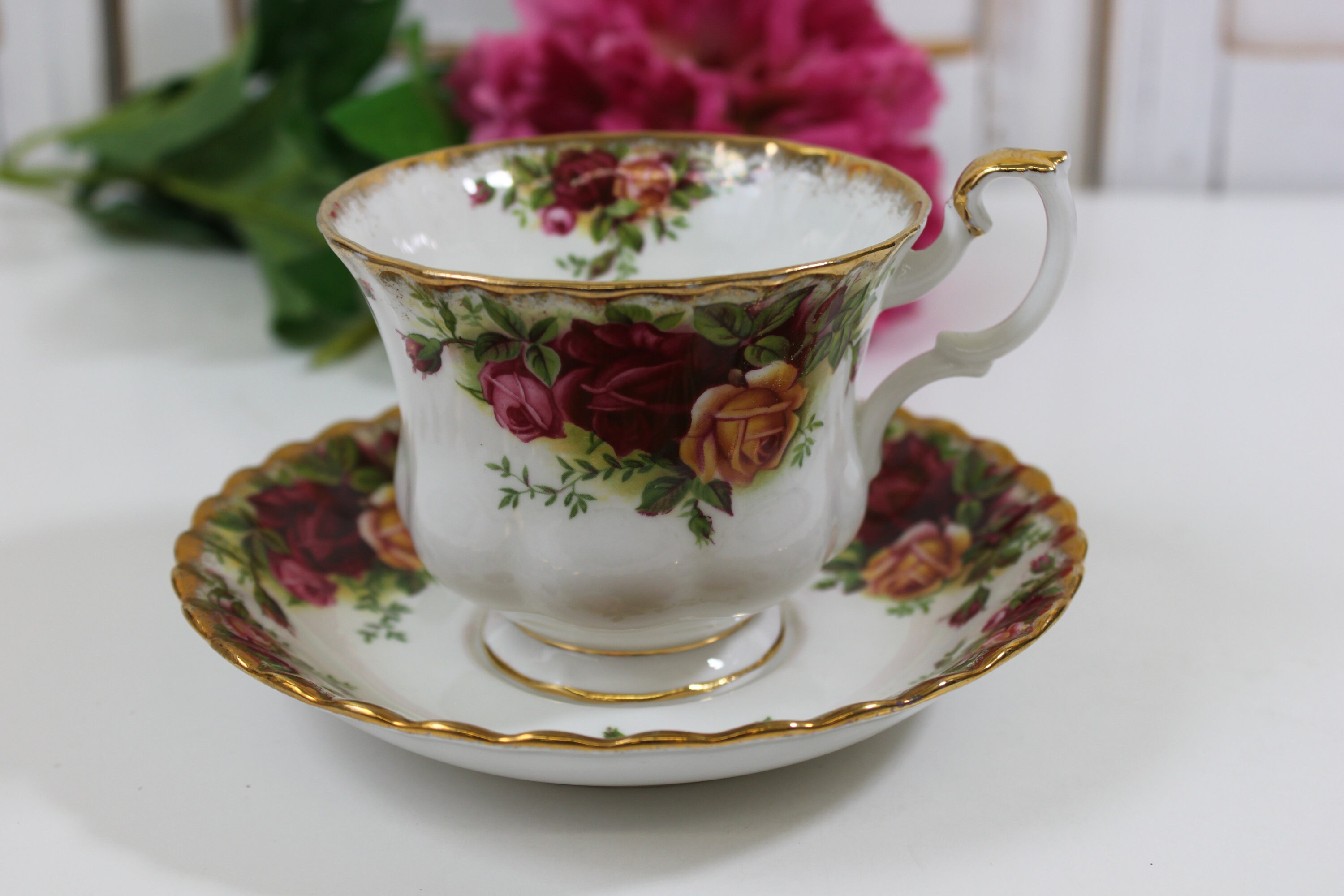 Royal Albert Old Country Roses Teacup & Saucer Original 1962 Etsy