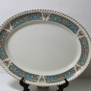 Johnson Brothers &quot;Old English&quot; &quot;Hampton Turquoise ,  Oval Serving Platter