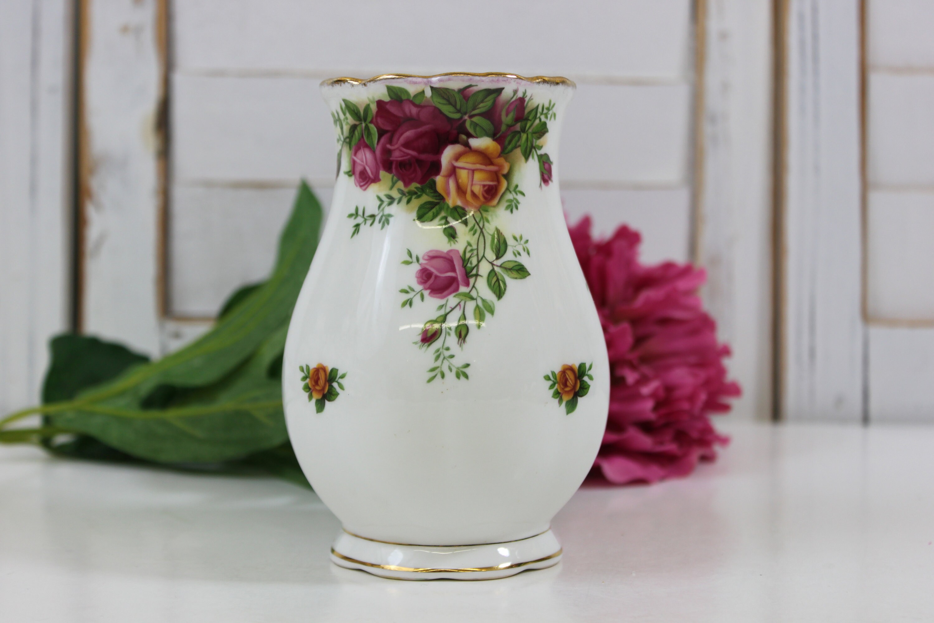 Royal Albert Old Country Roses Posy Vase 5 Old Country Etsy