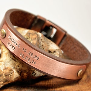 Men Bracelet Leather Bracelet Men Personalize Bracelet Leather Custom Bracelet Coordinate Bracelet Men Gift For Him Personalize Leather Gift