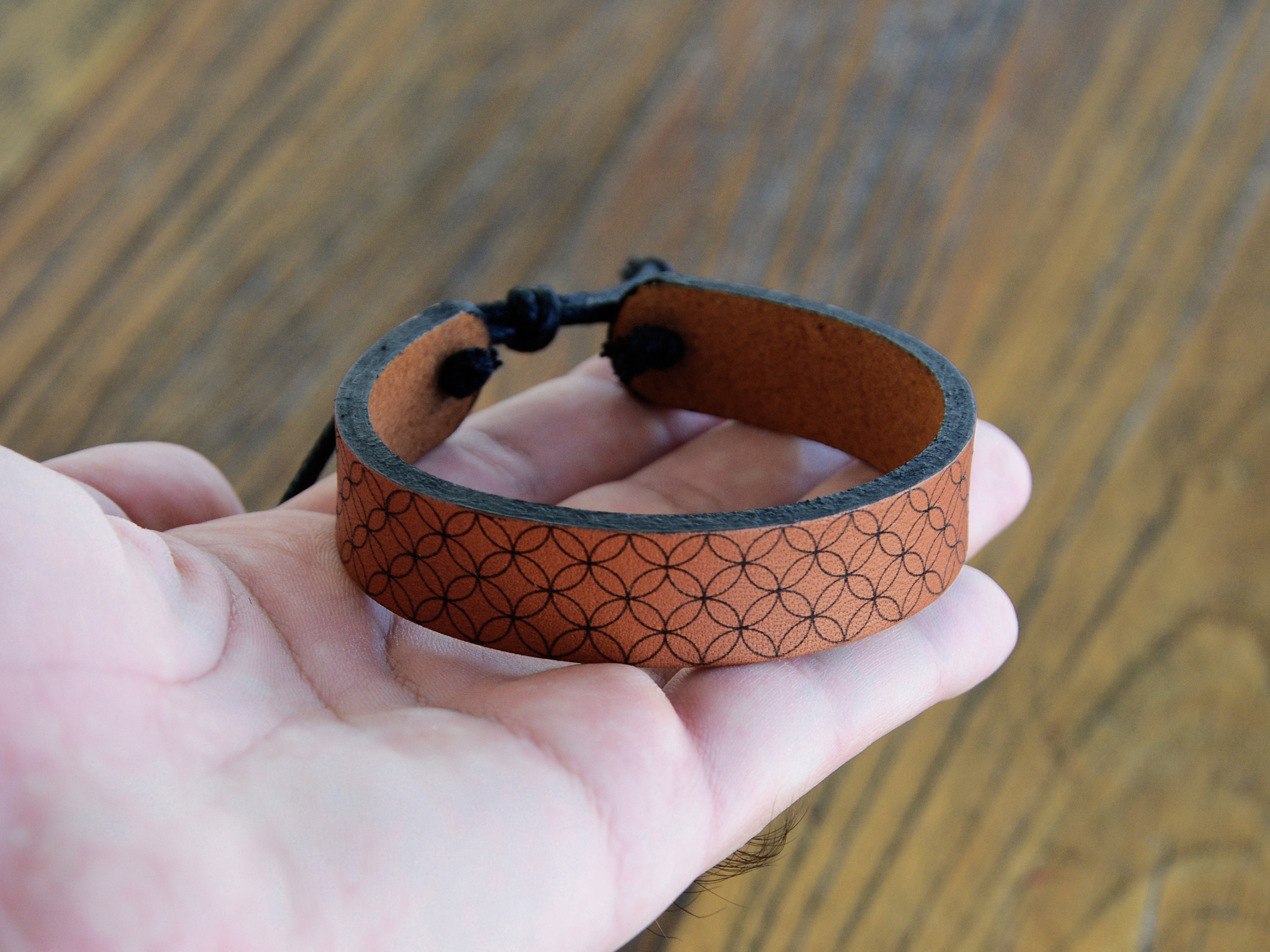 Japanese Leather Bracelet, Custom Kanji Wristband