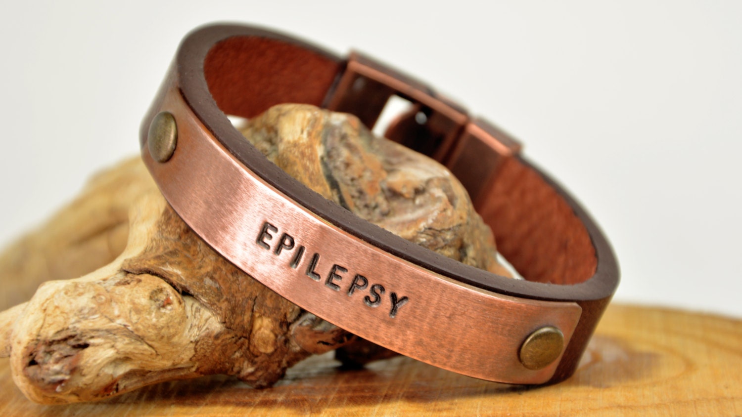 Medical Leather Epilepsy Bracelet Men Personalize Gift Engraving For…
