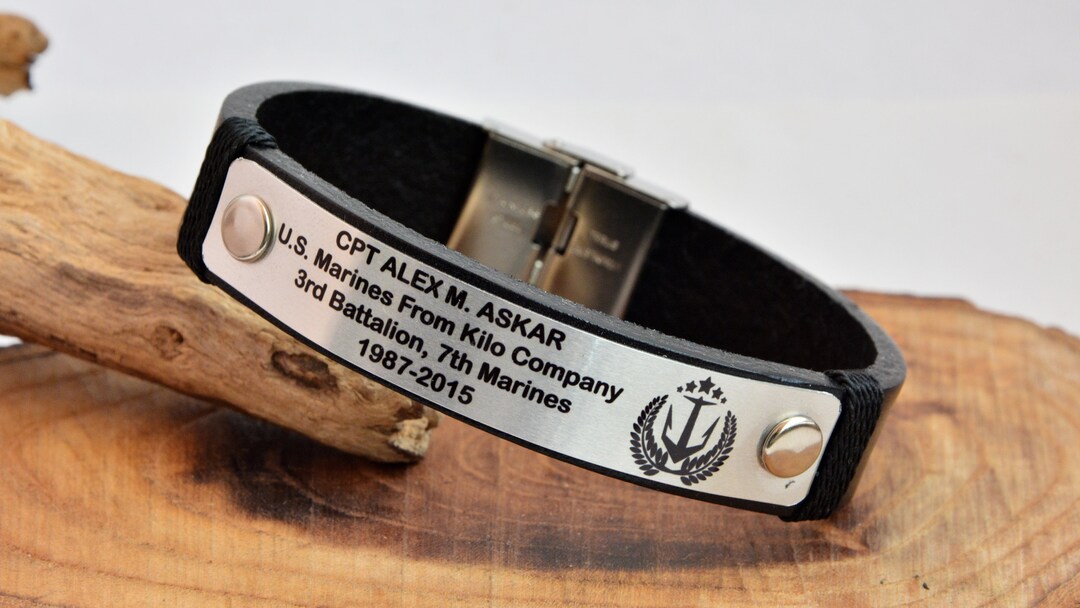 KIA Bracelet, Personalized Memorial Soldier Bracelet, Fallen Heroes