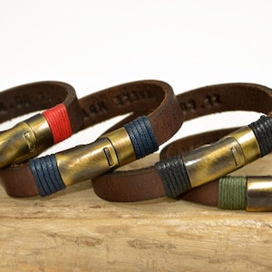 Regalo del día de la madre Mensaje oculto Pulsera de cuero Navidad Día de San Valentín Personalizar Marido Regalo para hombres Mujeres Regalo secreto personalizado