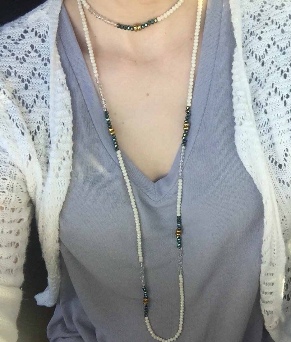 Beaded Layering Necklace Etsy