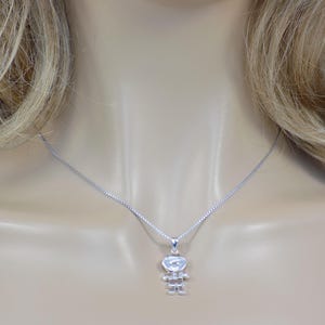 Boy Girl Kids Pendant Necklace, Mother&#39;s Day gift. 925 Sterling Silver Pendant Necklace Baby Kids Necklace.