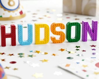 Personalized Brick Name Sign, Custom 3D Brick Letters Decor, Building Block Style Name Sign, Kids Room Decor Gift