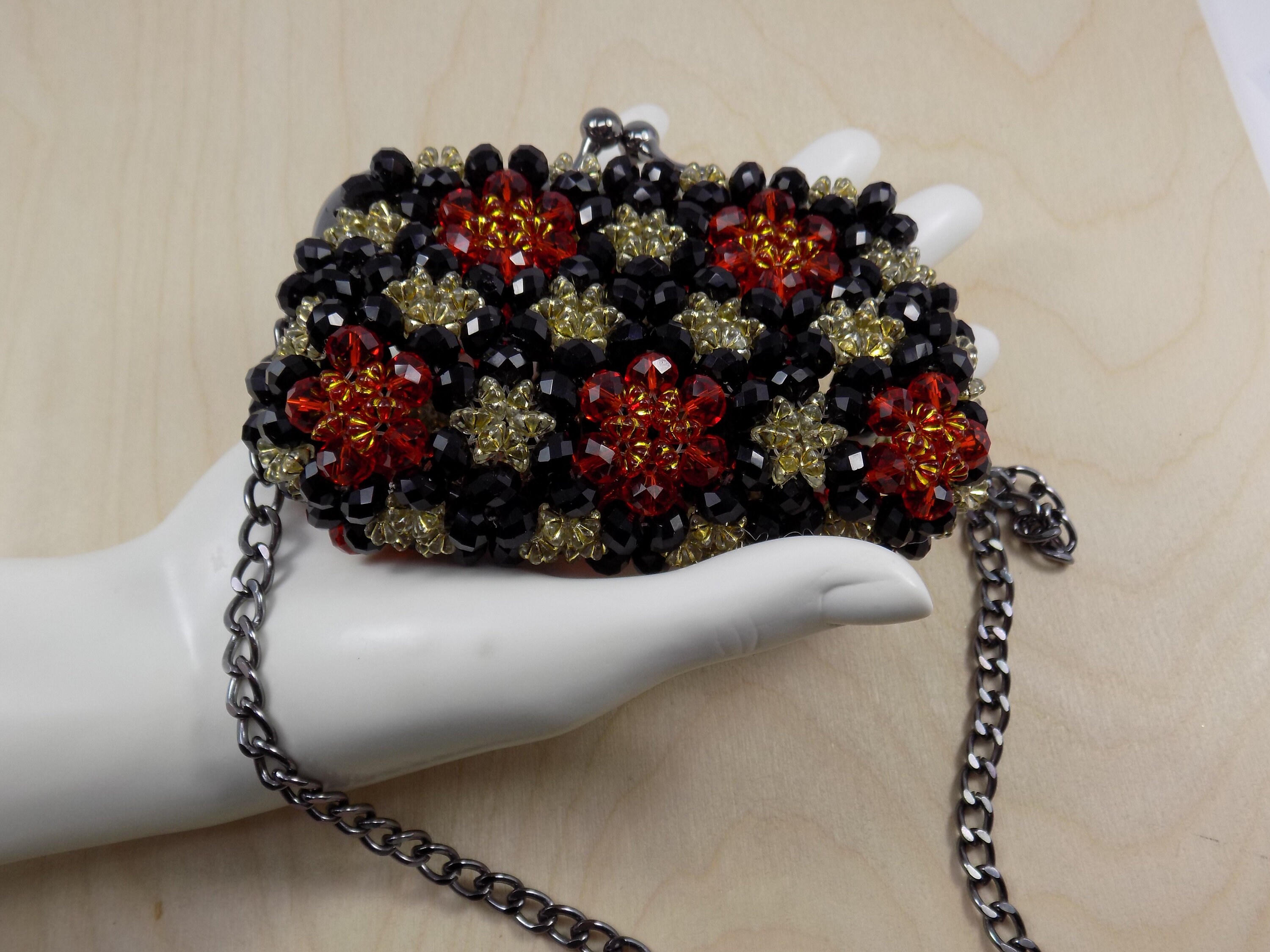 Something Blue Beaded Coin Purse