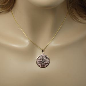 Our Father Prayer Necklace Christian Lord's Prayer Engraved Gold Layered Medallion 925 Sterling Silver Box Chain Necklace. Our Father Prayer Disc Necklace. Martinuzzi Accessories.