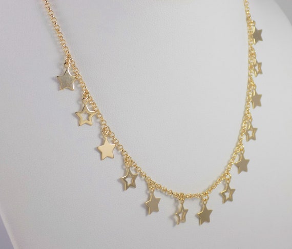 Half moon and star necklace Clearance