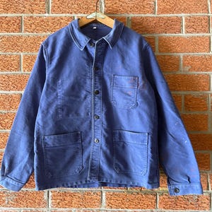 Vintage 60s French Moleskin Work Jacket Pit22