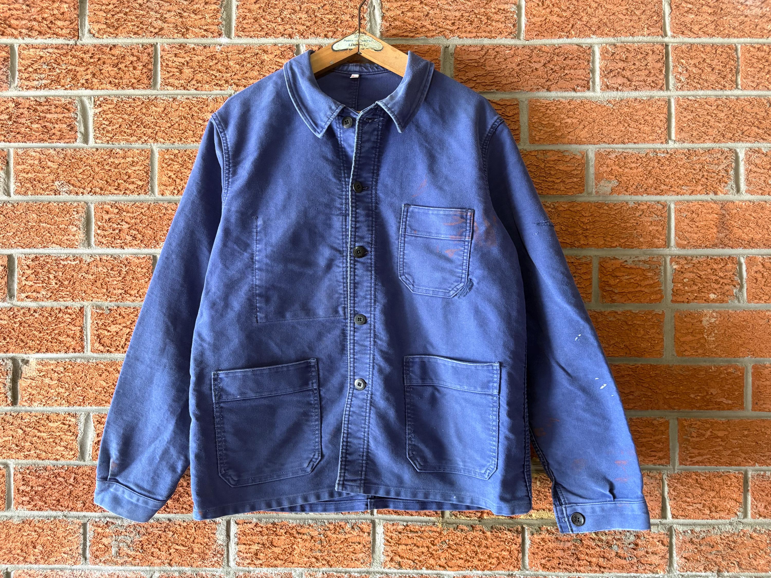 Vintage 60s French Moleskin Work Jacket Pit22