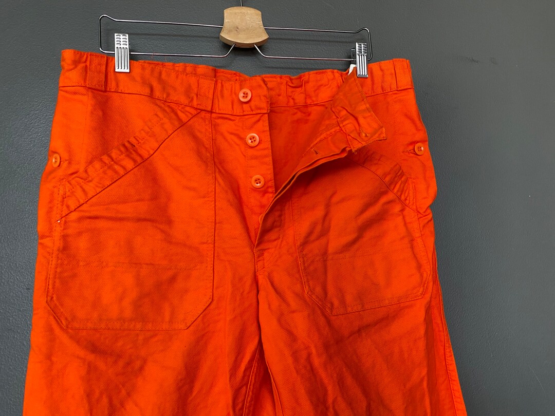 European Orange Work Pants French Workwear Marsum Etsy