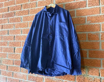 Camisa de trabajo europea vintage Pit23"