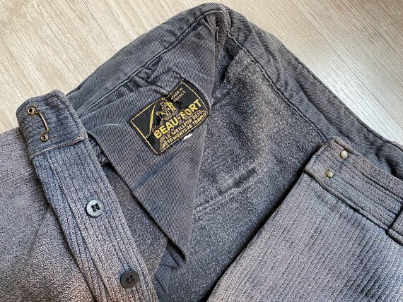 w35" Rare Vintage 50s French Cotton Pique Farmer P