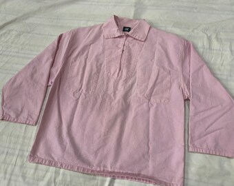 Pit24.5" French Pink Fisherman Smock Shirt