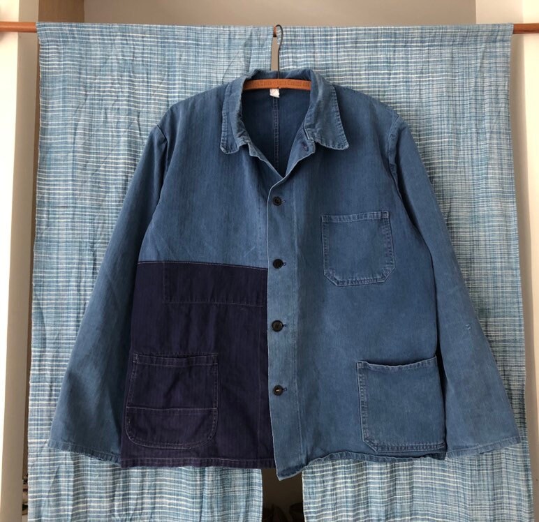 30’s HBT shop coat Re:make Universal Overall HBT Shop Coat / Brown – Front General Store