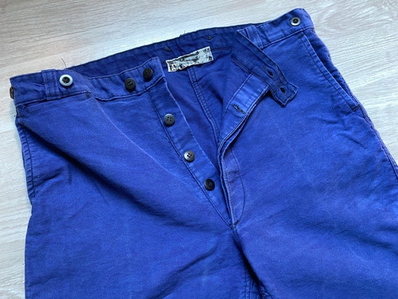 w38" Vtg French Moleskin Work Trousers Rare Vintag
