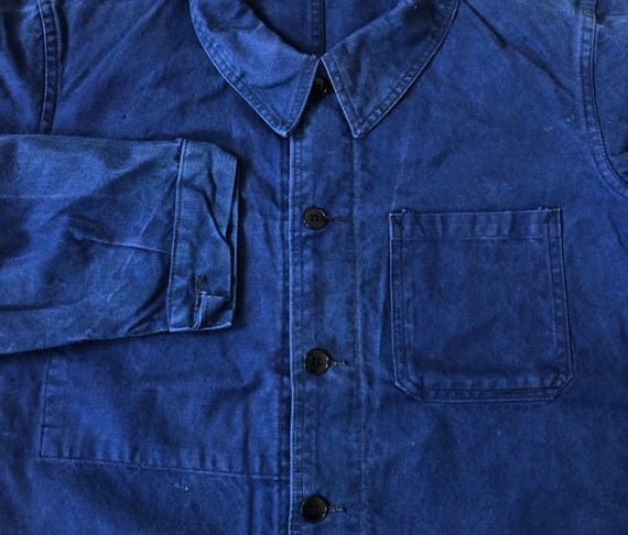 Pit21.5”- Vintage FRENCH Military Work Jacket Work