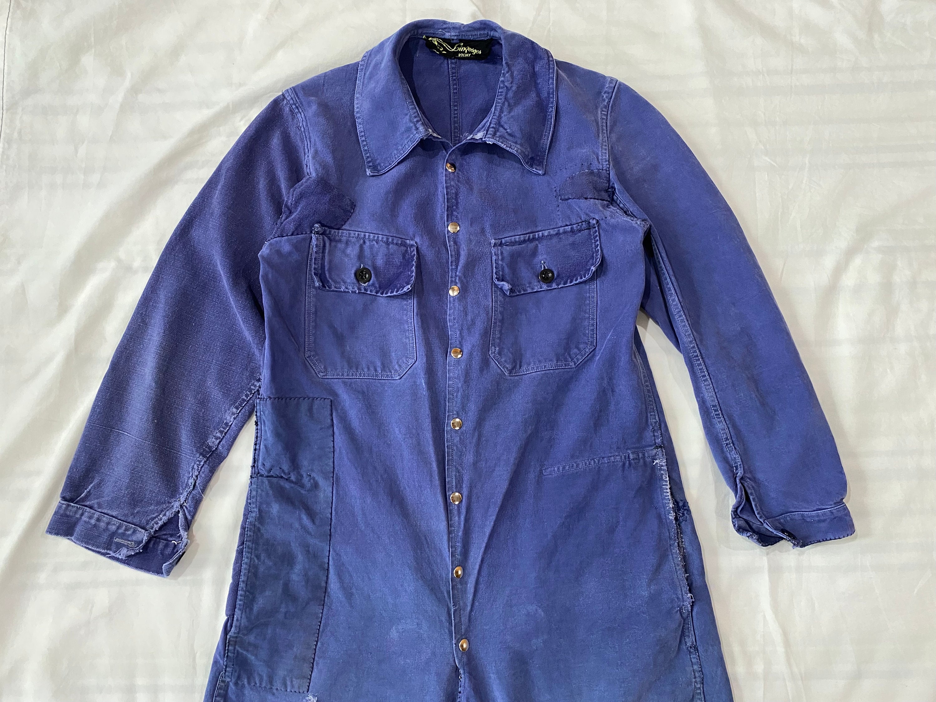 【Rare】 50s French Hospital Coverall Patched 1950s Vintage FRENCH Work Coveralls Rare Workwear - Etsy