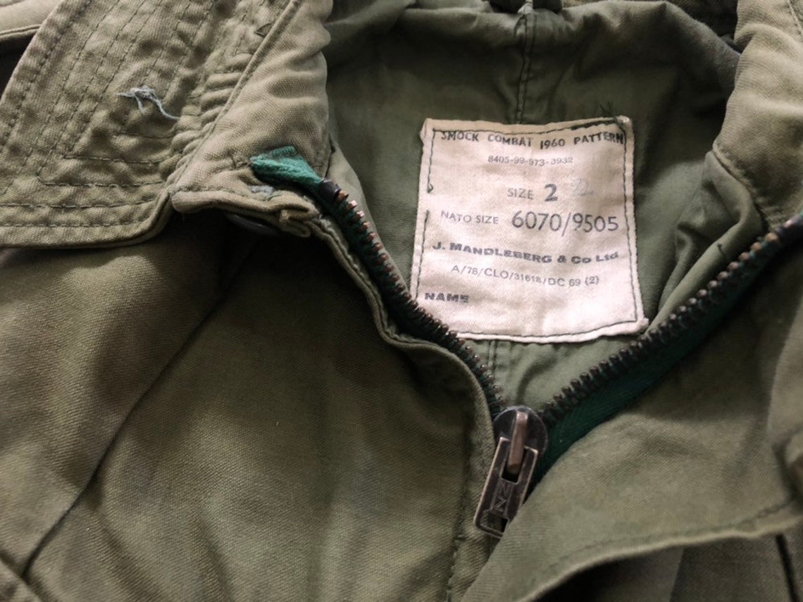 60s British Army Combat Smock Jacket Broad Arrow Jungle Green | Etsy