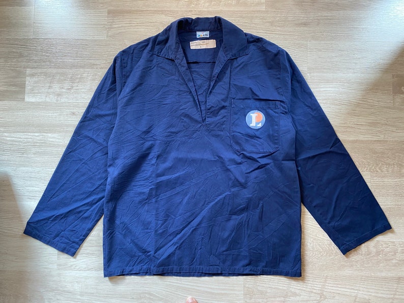 European Navy Worker Pullover Jumper Shirt Elis Poissonnerie