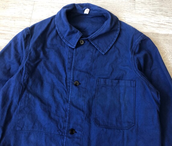 Pit21.5” - Vintage French Work Chore Jacket Round