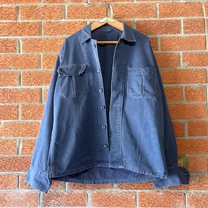 Pit22.5" European Work Jacket Hidden Button Placket Workwear