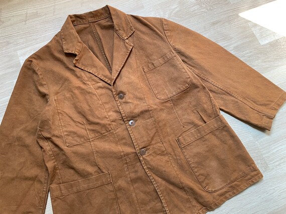 Vintage 60s ‘LE BON PICARD’ French Brown Cotton Wo