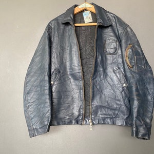 RARE 70s FRENCH Air Force Pilot Blouson K6 Horsehide Leather Jacket ...