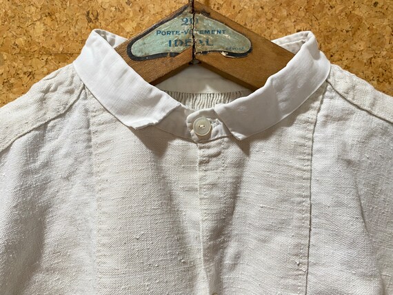 Antique French Linen Smock Vintage Workwear - image 6