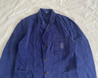 SizeS Vintage ITALIAN Cotton Work Jacket Cotone Sanfor