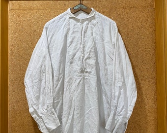 Antique French Linen Smock Vintage Workwear