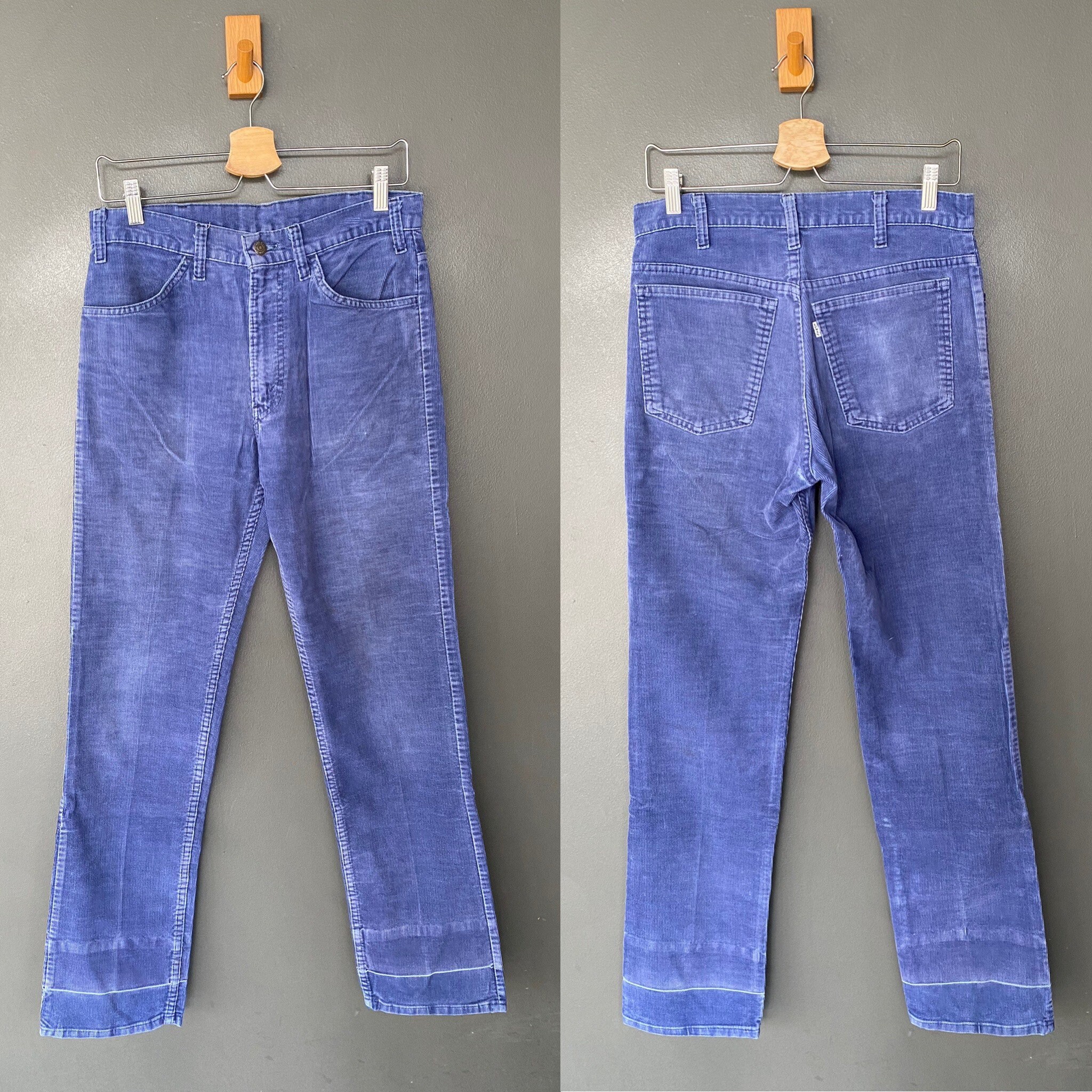Vintage 80s Levi's 519 Blue Corduroy Pants White Tab Jeans - Etsy
