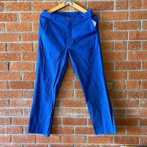 French Blue Work Pants Workwear Trousers w35&quot;