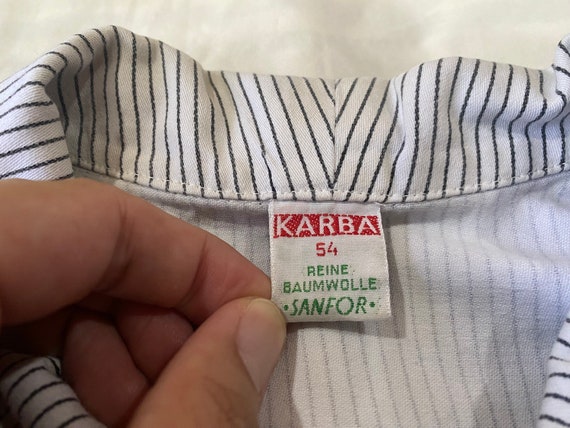 Vintage German KARBA Stripe Work Chore Jacket Rar… - image 3