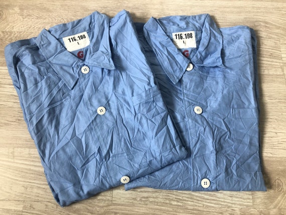 Vintage 1969 French Military Summer Sleep Shirt Li