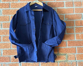 Vintage German KARBA Stripe Work Chore Jacket Rare Workwear
