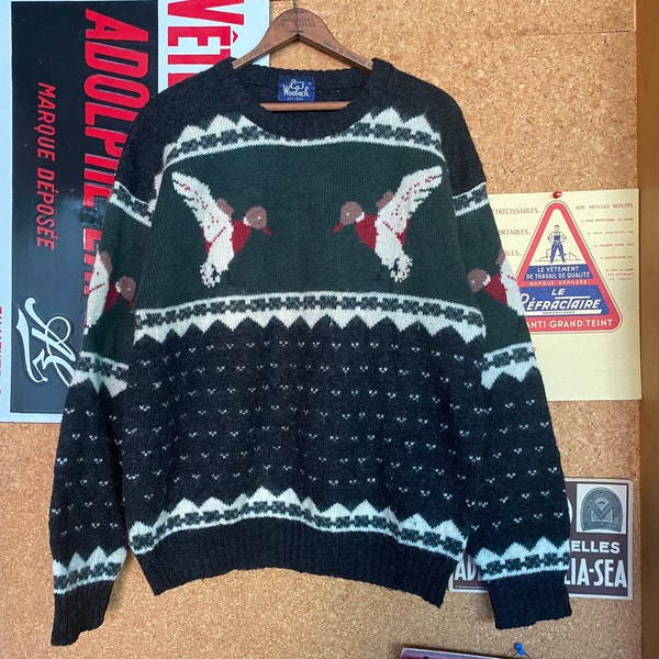 Woolrich Duck Hunting Knitted Graphic Sweater