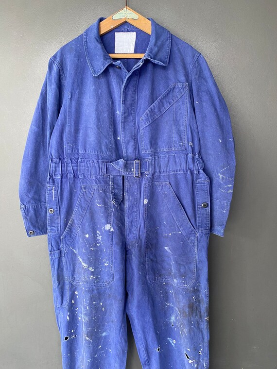 1950s French Tank Suit Coveralls Boilersuit Workw… - image 3
