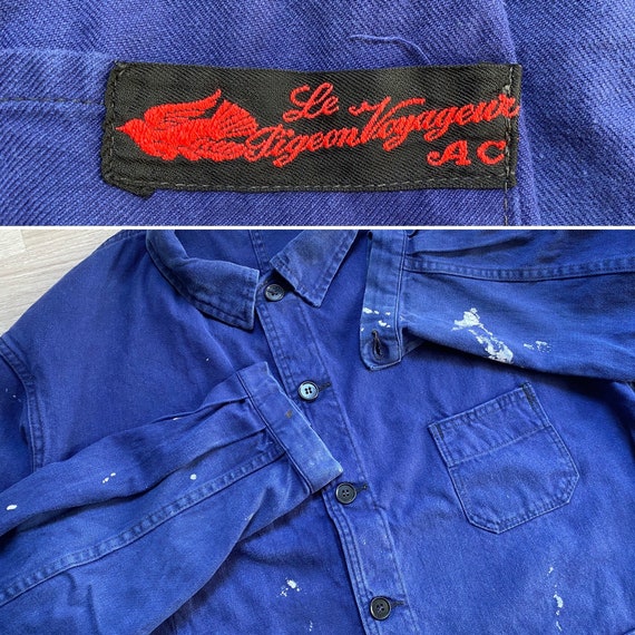 1950s 'Le Pigeon Voyageur' French Indigo Work Jack