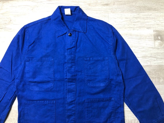 Pit23.5” - European Blue French Work Jacket Hidden