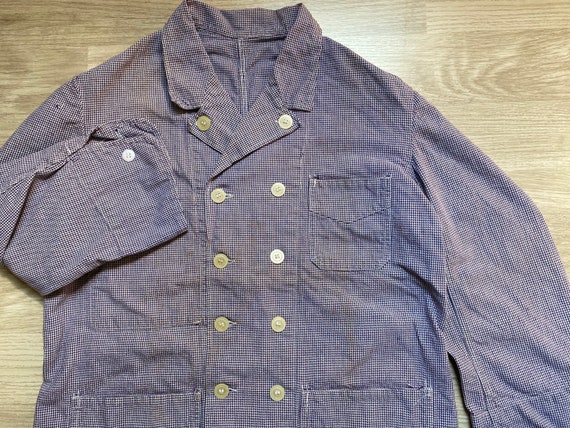 SizeM-L _ 50-60s French Double Breasted Houndstoot