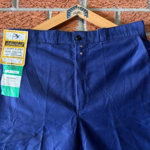 w37" Deadstock French Moleskin Work Pants 'Le Sans Pareil' Front Hook